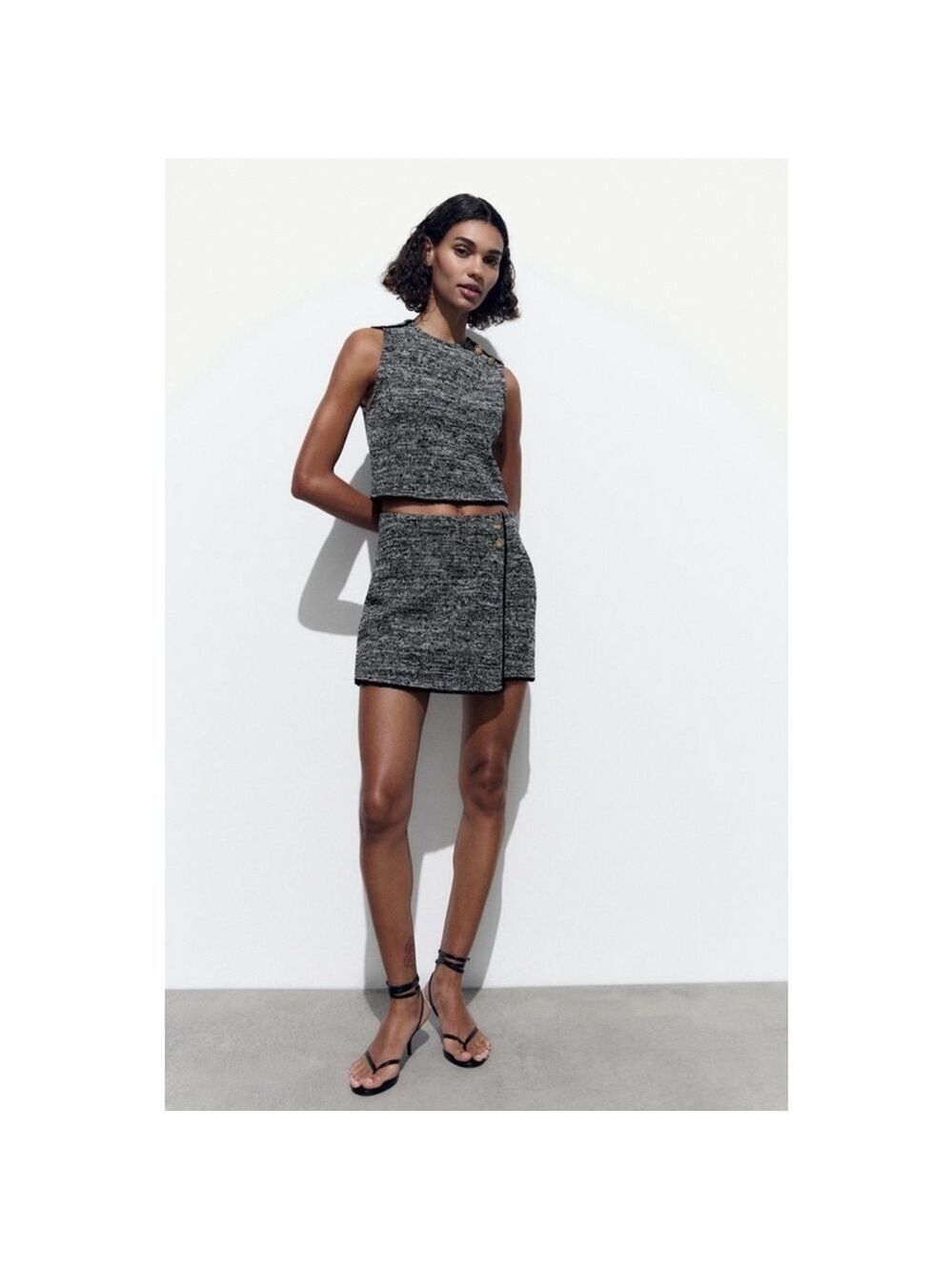 Women's Zara Skirt S Gray